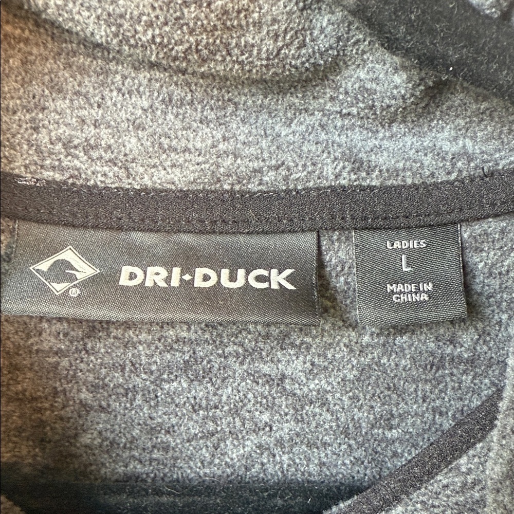Dri-Duck Women’s Gray Quarter-Botton Fleece - Picture 2 of 5